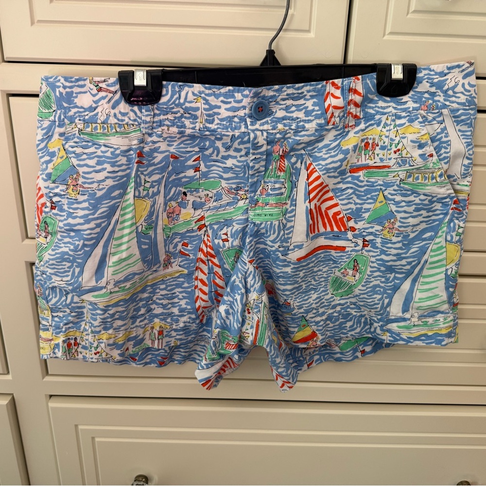 Lilly Pulitzer Pink and Green Callahan Shorts